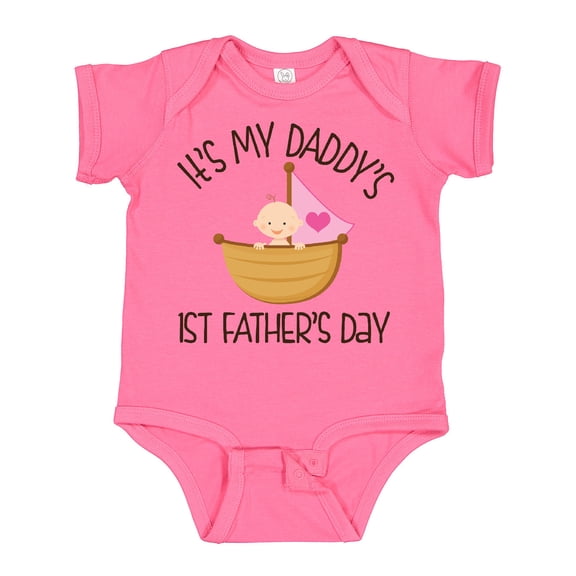 Inktastic 1st Fathers Day Baby Girl Girls Baby Bodysuit