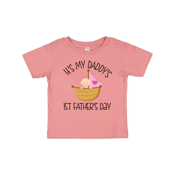 Inktastic 1st Fathers Day Baby Girl Girls Baby T-Shirt