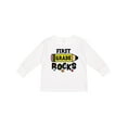 thumbnail image 1 of Inktastic 1st Grade Rocks with Pencil and Stars Boys or Girls Long Sleeve Toddler T-Shirt, 1 of 5