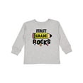 thumbnail image 1 of Inktastic 1st Grade Rocks with Pencil and Stars Boys or Girls Long Sleeve Toddler T-Shirt, 1 of 5