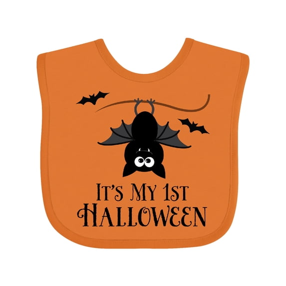 Inktastic 1st Halloween Bat Boys or Girls Baby Bib