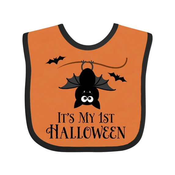 Inktastic 1st Halloween Bat Boys or Girls Baby Bib