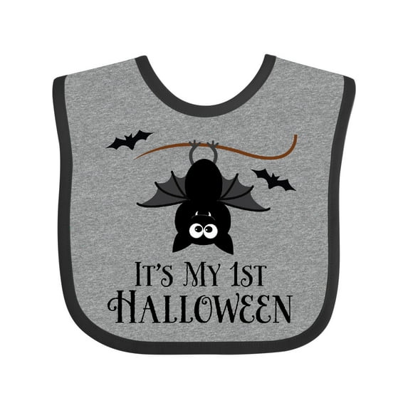 Inktastic 1st Halloween Bat Boys or Girls Baby Bib