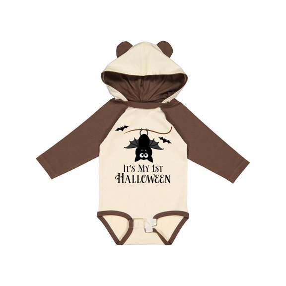 Inktastic 1st Halloween Bat Boys or Girls Long Sleeve Baby Bodysuit