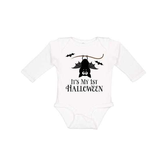 Inktastic 1st Halloween Bat Boys or Girls Long Sleeve Baby Bodysuit