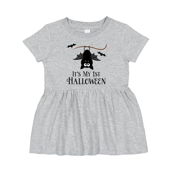 Inktastic 1st Halloween Bat Girls Baby Dress