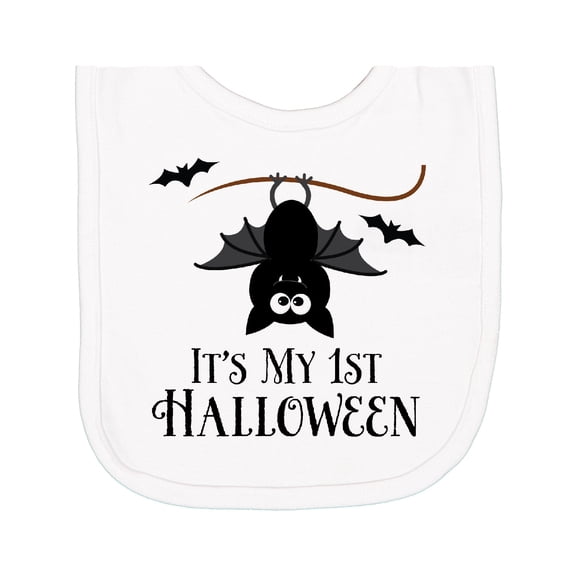 Inktastic 1st Halloween Bat Newborn Bib