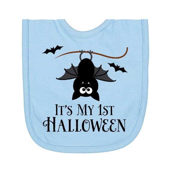 Inktastic 1st Halloween Bat Newborn Bib