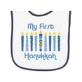 thumbnail image 1 of Inktastic 1st Hanukkah Candles Baby Terry Cloth Bib, 1 of 3