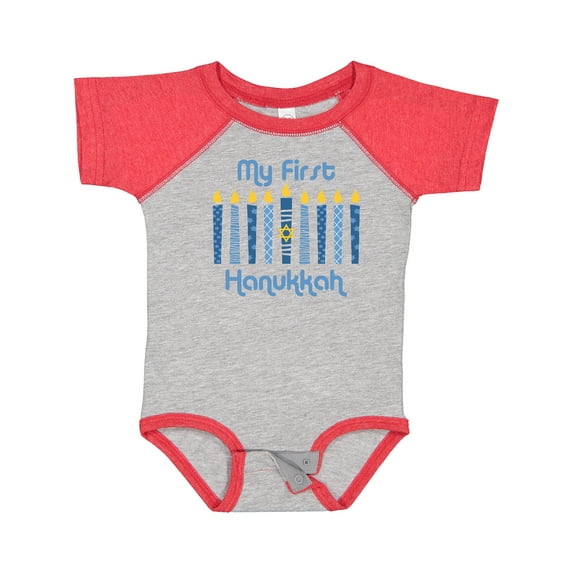 Inktastic 1st Hanukkah Candles Boys or Girls Baby Bodysuit