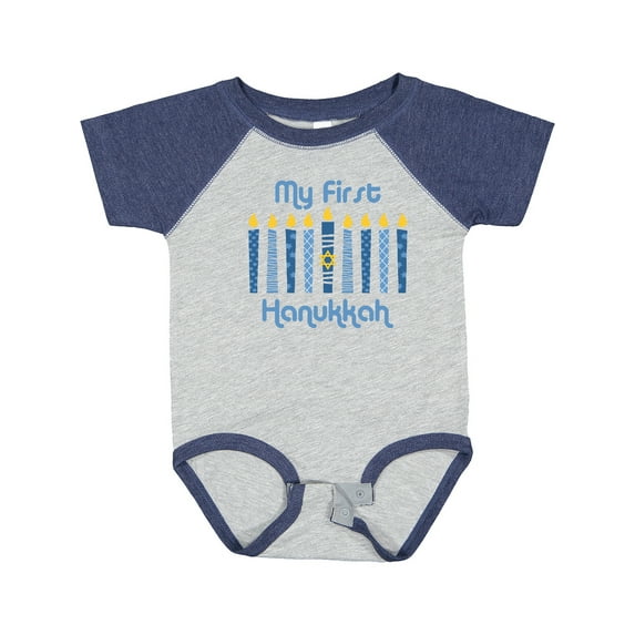 Inktastic 1st Hanukkah Candles Boys or Girls Baby Bodysuit