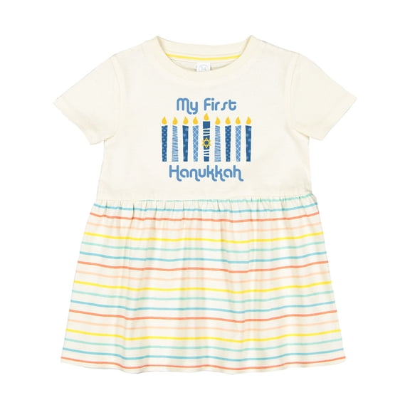 Inktastic 1st Hanukkah Candles Girls Baby Dress