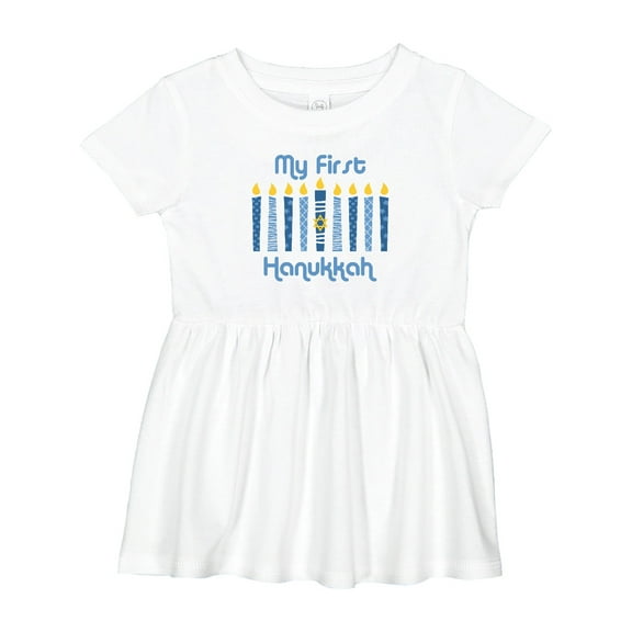 Inktastic 1st Hanukkah Candles Girls Baby Dress