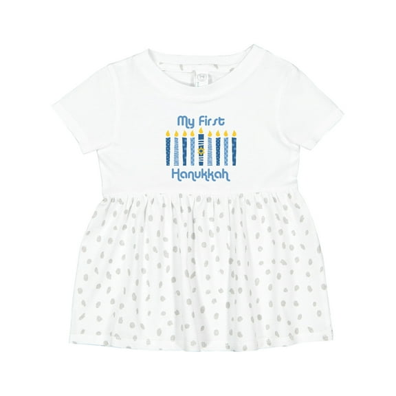 Inktastic 1st Hanukkah Candles Girls Baby Dress