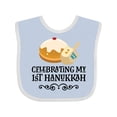 thumbnail image 1 of Inktastic 1st Hanukkah Childs Dreidel Boys or Girls Baby Bib, 1 of 4