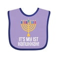 thumbnail image 1 of Inktastic 1st Hanukkah Menorah Childs Boys or Girls Baby Bib, 1 of 4