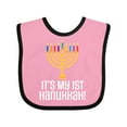 thumbnail image 1 of Inktastic 1st Hanukkah Menorah Childs Boys or Girls Baby Bib, 1 of 4