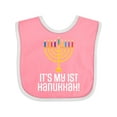 thumbnail image 1 of Inktastic 1st Hanukkah Menorah Childs Boys or Girls Baby Bib, 1 of 4