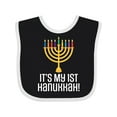 thumbnail image 1 of Inktastic 1st Hanukkah Menorah Childs Boys or Girls Baby Bib, 1 of 4