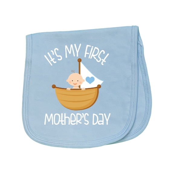 Inktastic 1st Mothers Day Boys Baby Burp Cloth