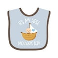 thumbnail image 1 of Inktastic 1st Mothers Day Boys Boys Baby Bib, 1 of 4