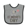 thumbnail image 1 of Inktastic 1st Mothers Day Boys or Girls Baby Bib, 1 of 4