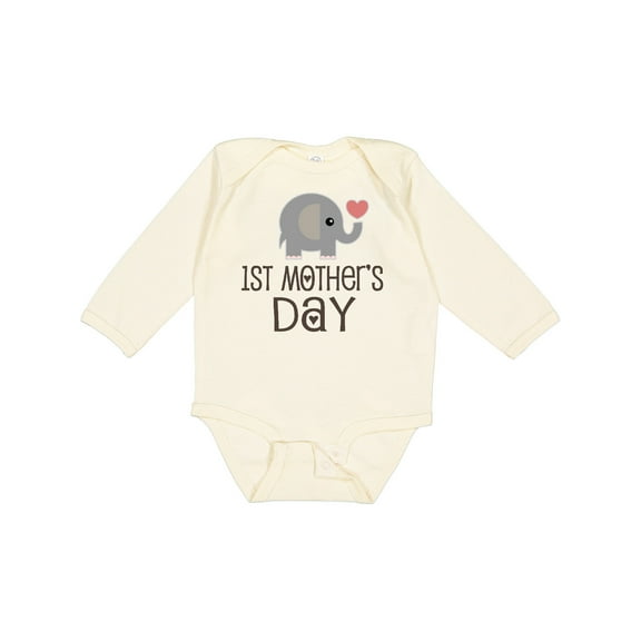 Inktastic 1st Mothers Day Boys or Girls Long Sleeve Baby Bodysuit