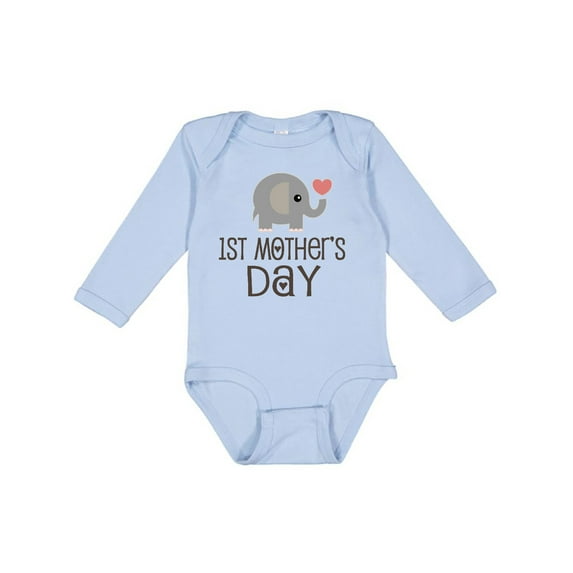 Inktastic 1st Mothers Day Boys or Girls Long Sleeve Baby Bodysuit