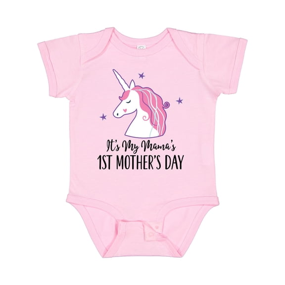 Inktastic 1st Mothers Day Unicorn Baby Girl Girls Baby Bodysuit