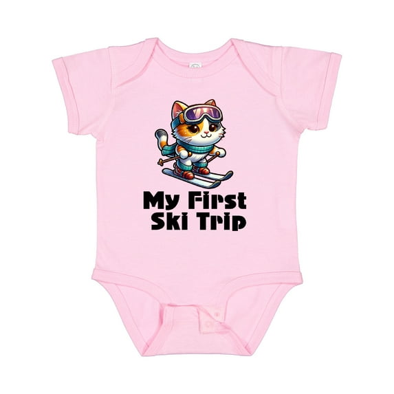 Inktastic 1st Ski Trip Boys or Girls Baby Bodysuit