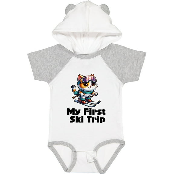 Inktastic 1st Ski Trip Boys or Girls Baby Bodysuit
