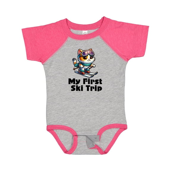 Inktastic 1st Ski Trip Boys or Girls Baby Bodysuit