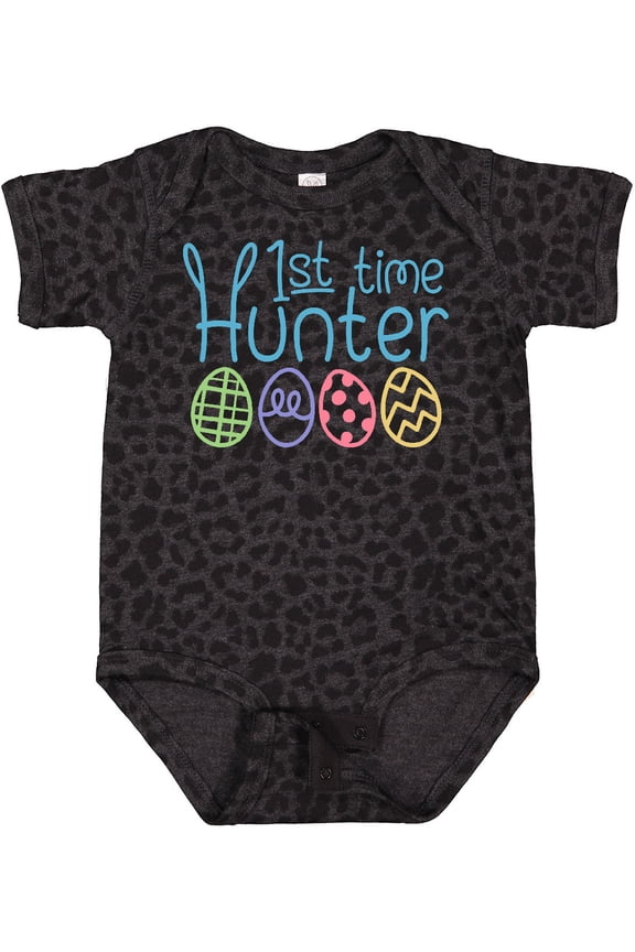 1st Time Hunter Easter Egg Hunt Boys or Girls Baby Bodysuit