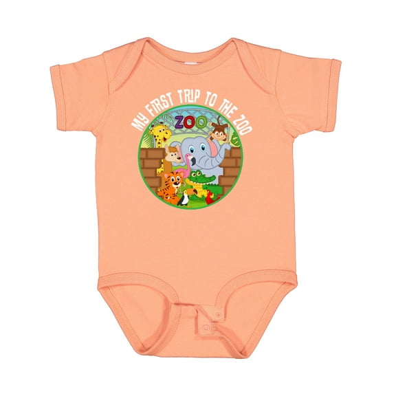 Inktastic 1st Trip to Zoo Animals Boys or Girls Baby Bodysuit