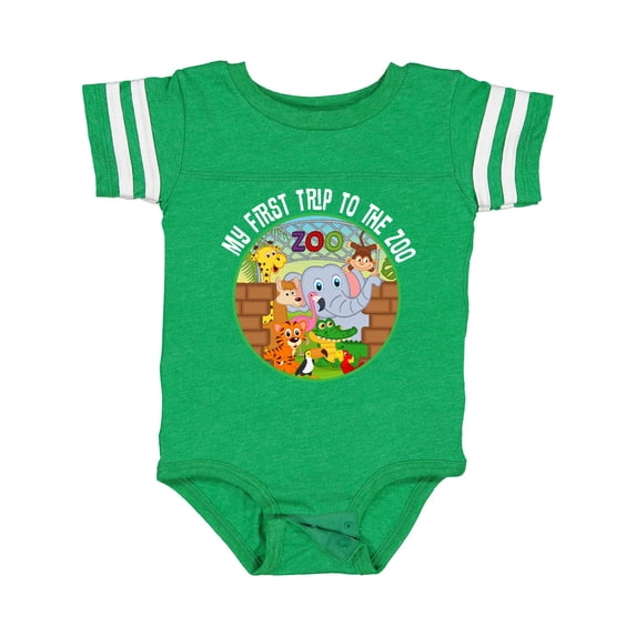Inktastic 1st Trip to Zoo Animals Boys or Girls Baby Bodysuit