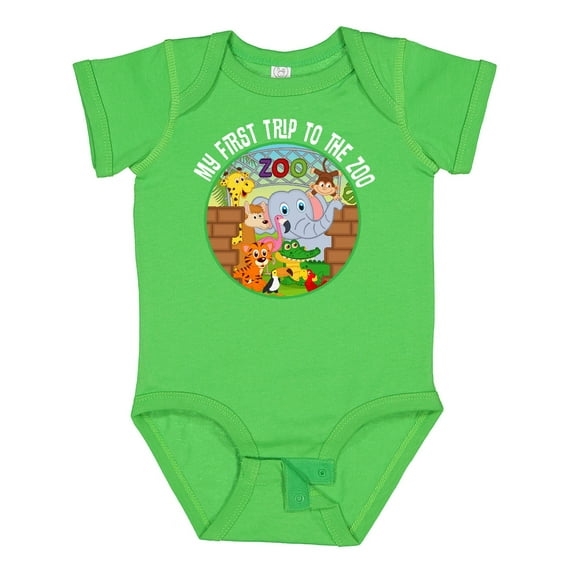 Inktastic 1st Trip to Zoo Animals Boys or Girls Baby Bodysuit