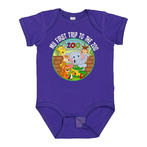 Inktastic 1st Trip to Zoo Animals Boys or Girls Baby Bodysuit
