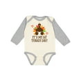 thumbnail image 1 of Inktastic 1st Turkey Day Thanksgiving Boys or Girls Long Sleeve Baby Bodysuit, 1 of 5