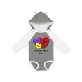 thumbnail image 1 of Inktastic 1st Valentine's Day Hearts Boys or Girls Long Sleeve Baby Bodysuit, 1 of 5