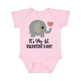 thumbnail image 1 of Inktastic 1st Valentines Day Baby Elephant Boys or Girls Baby Bodysuit, 1 of 5