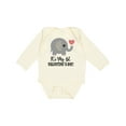 thumbnail image 1 of Inktastic 1st Valentines Day Baby Elephant Boys or Girls Long Sleeve Baby Bodysuit, 1 of 5