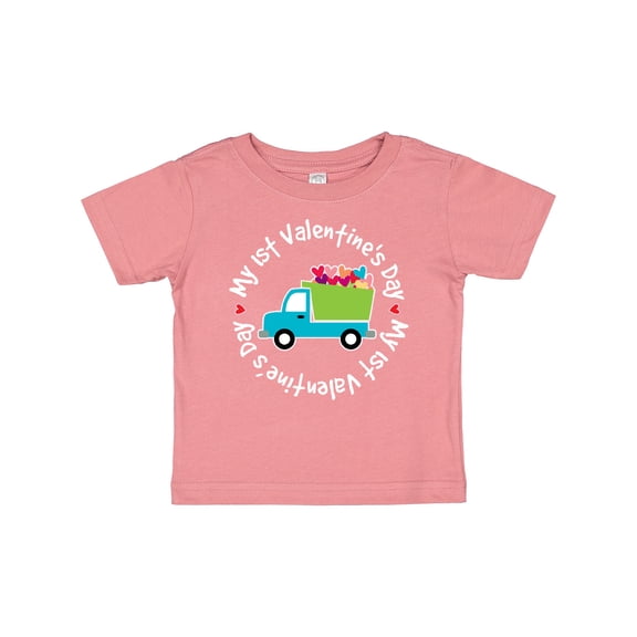 Inktastic 1st Valentines Day Boys Heart Truck Boys Baby T-Shirt