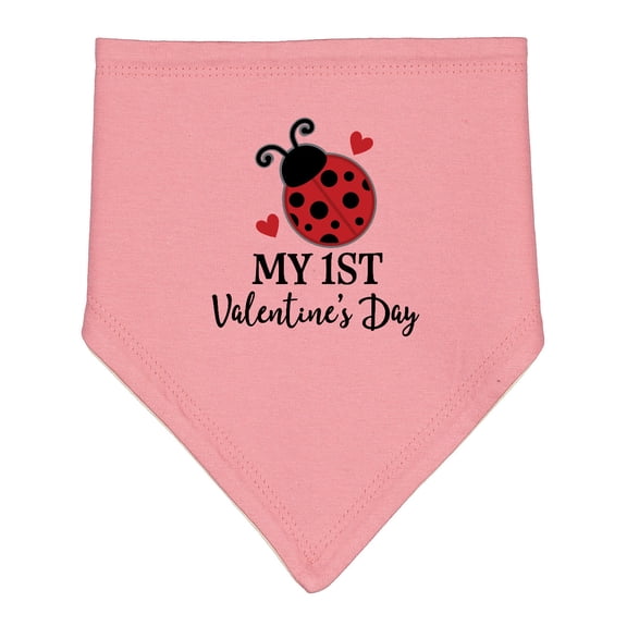 Inktastic 1st Valentines Day Ladybug Baby Bandana Bib