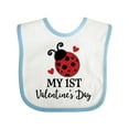 thumbnail image 1 of Inktastic 1st Valentines Day Ladybug Boys or Girls Baby Bib, 1 of 4