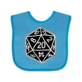 thumbnail image 1 of Inktastic 20 Sided Black Dice Boys or Girls Baby Bib, 1 of 4
