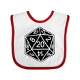 thumbnail image 1 of Inktastic 20 Sided Black Dice Boys or Girls Baby Bib, 1 of 4