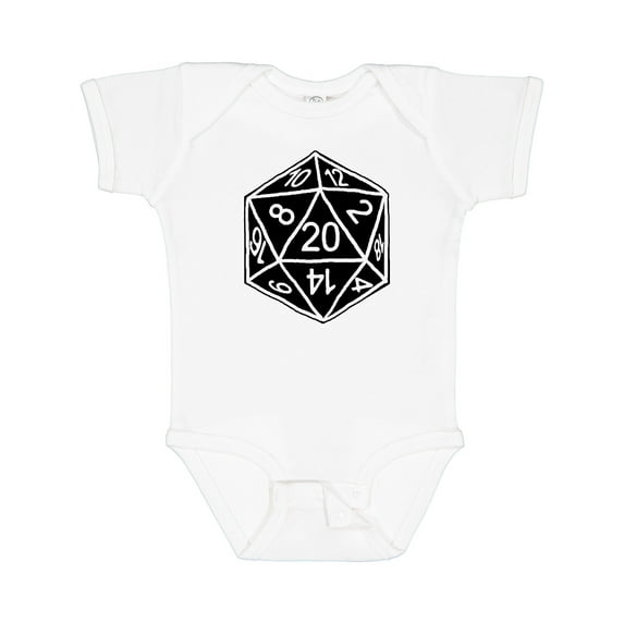 Inktastic 20 Sided Black Dice Boys or Girls Baby Bodysuit