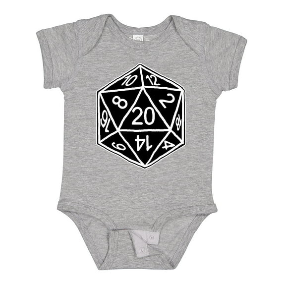 Inktastic 20 Sided Black Dice Boys or Girls Baby Bodysuit