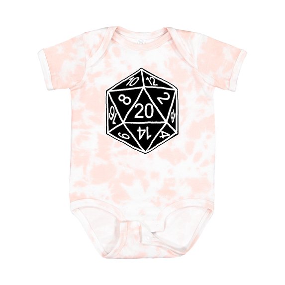 Inktastic 20 Sided Black Dice Boys or Girls Baby Bodysuit