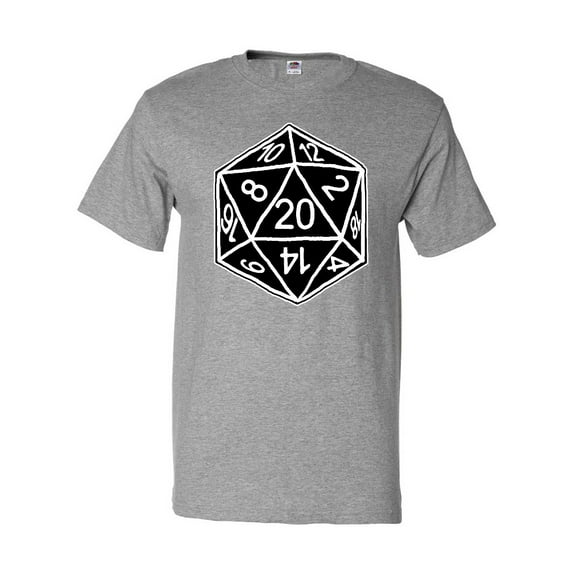 Inktastic 20 Sided Black Dice T-Shirt